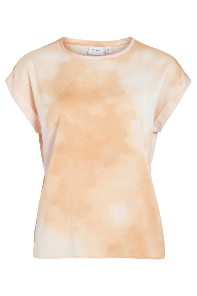 VIELLETTE S/S FULL SATIN TOP - NOOS 14109246 CADMIUM ORANGE